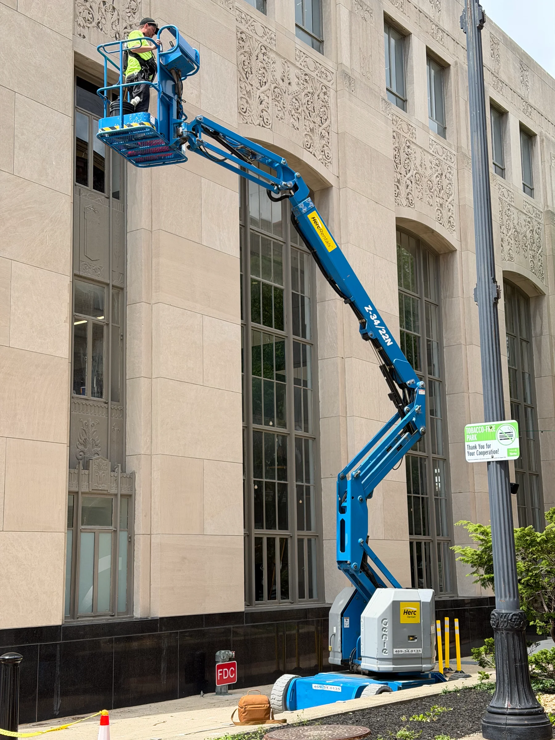 clean office storefront or high-rise windows